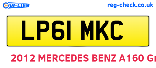 LP61MKC are the vehicle registration plates.