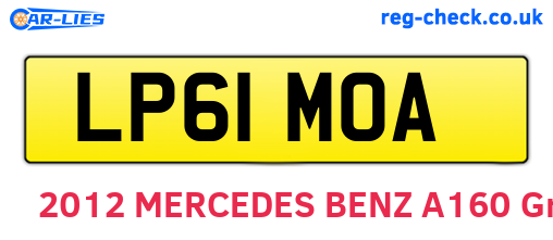 LP61MOA are the vehicle registration plates.