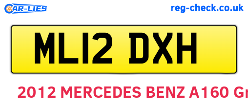 ML12DXH are the vehicle registration plates.