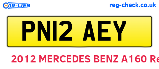 PN12AEY are the vehicle registration plates.