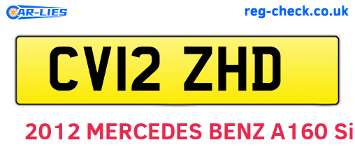 CV12ZHD are the vehicle registration plates.