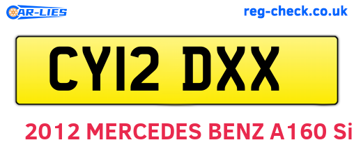 CY12DXX are the vehicle registration plates.