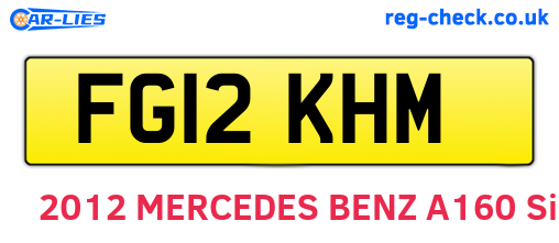 FG12KHM are the vehicle registration plates.