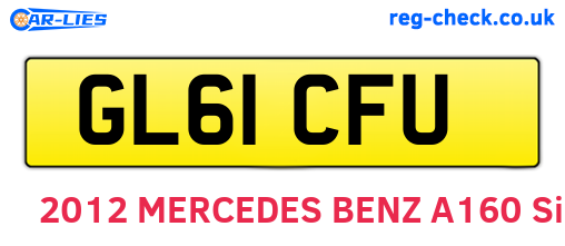 GL61CFU are the vehicle registration plates.