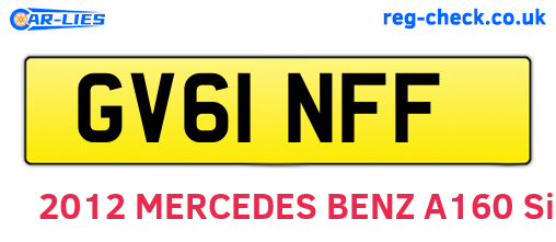 GV61NFF are the vehicle registration plates.