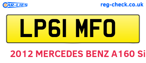 LP61MFO are the vehicle registration plates.
