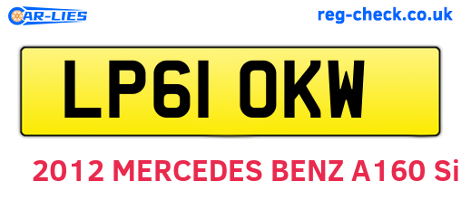 LP61OKW are the vehicle registration plates.
