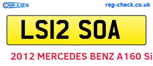 LS12SOA are the vehicle registration plates.