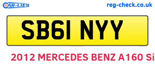 SB61NYY are the vehicle registration plates.