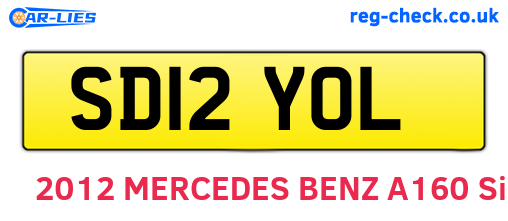 SD12YOL are the vehicle registration plates.