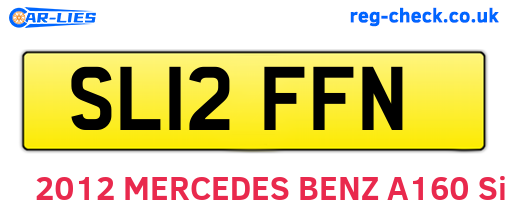 SL12FFN are the vehicle registration plates.