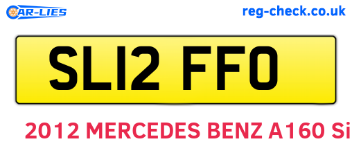 SL12FFO are the vehicle registration plates.