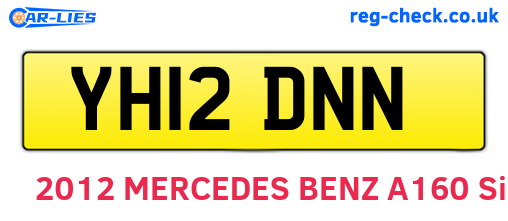 YH12DNN are the vehicle registration plates.
