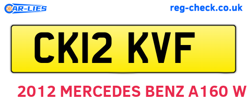 CK12KVF are the vehicle registration plates.