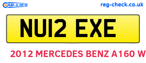 NU12EXE are the vehicle registration plates.