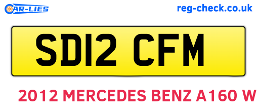 SD12CFM are the vehicle registration plates.