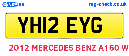 YH12EYG are the vehicle registration plates.