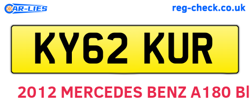 KY62KUR are the vehicle registration plates.