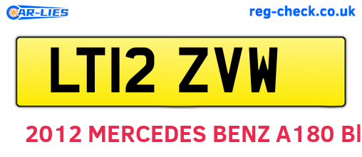 LT12ZVW are the vehicle registration plates.