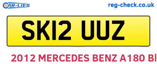 SK12UUZ are the vehicle registration plates.