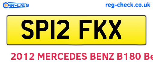 SP12FKX are the vehicle registration plates.