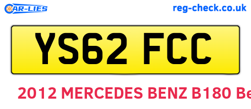 YS62FCC are the vehicle registration plates.