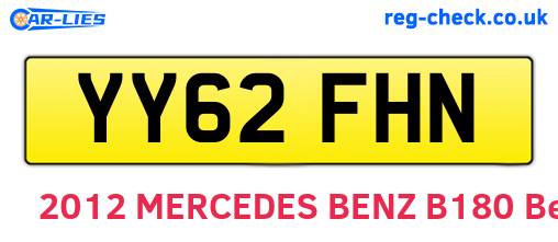 YY62FHN are the vehicle registration plates.