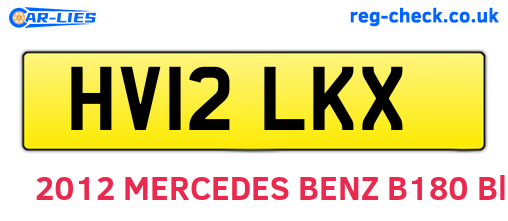 HV12LKX are the vehicle registration plates.