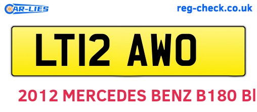 LT12AWO are the vehicle registration plates.