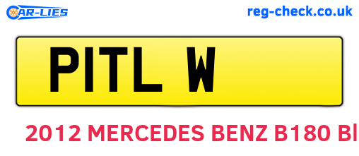 P1TLW are the vehicle registration plates.