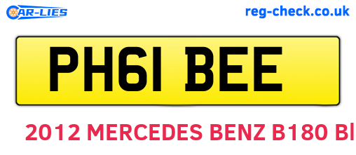 PH61BEE are the vehicle registration plates.