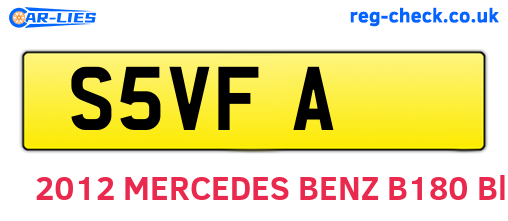 S5VFA are the vehicle registration plates.
