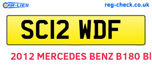 SC12WDF are the vehicle registration plates.