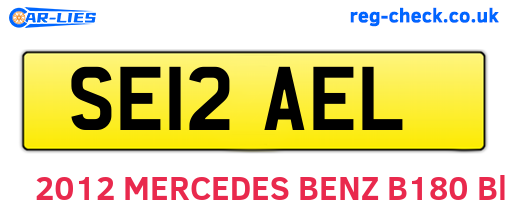 SE12AEL are the vehicle registration plates.