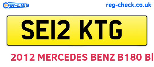 SE12KTG are the vehicle registration plates.
