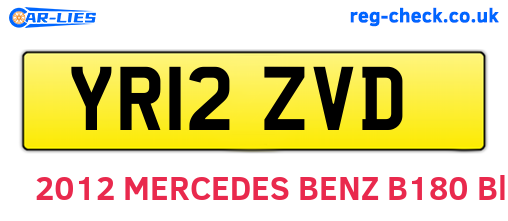 YR12ZVD are the vehicle registration plates.