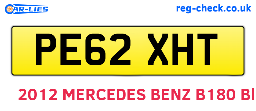 PE62XHT are the vehicle registration plates.