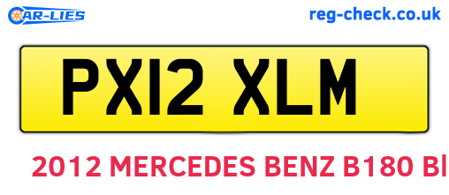 PX12XLM are the vehicle registration plates.