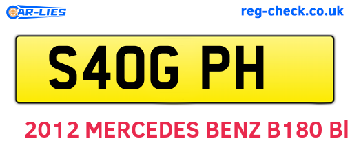 S40GPH are the vehicle registration plates.