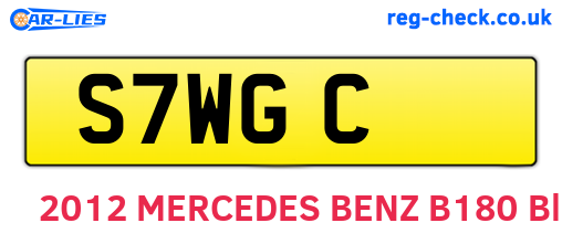 S7WGC are the vehicle registration plates.