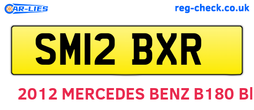 SM12BXR are the vehicle registration plates.