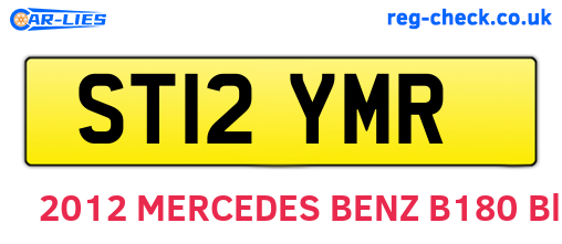 ST12YMR are the vehicle registration plates.