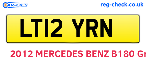 LT12YRN are the vehicle registration plates.