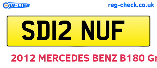 SD12NUF are the vehicle registration plates.
