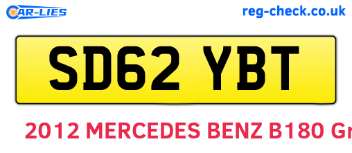 SD62YBT are the vehicle registration plates.
