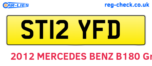 ST12YFD are the vehicle registration plates.