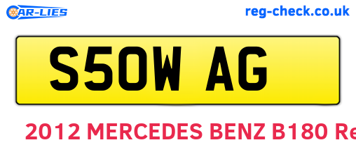 S50WAG are the vehicle registration plates.