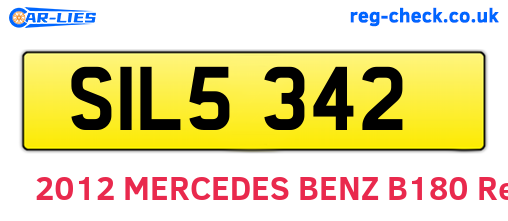 SIL5342 are the vehicle registration plates.