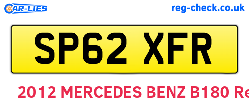 SP62XFR are the vehicle registration plates.