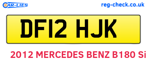 DF12HJK are the vehicle registration plates.
